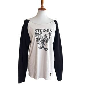 Vintage  Yellow Rat Bastard Sturgis 1997 Long Sleeve Tee – Raw Neck Graphic Top